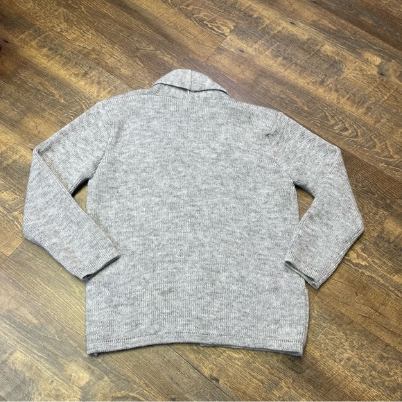American South Side Gray 100% Alpaca Wool Open Cardigan Sweater Women's Medium - Picture 8 of 10